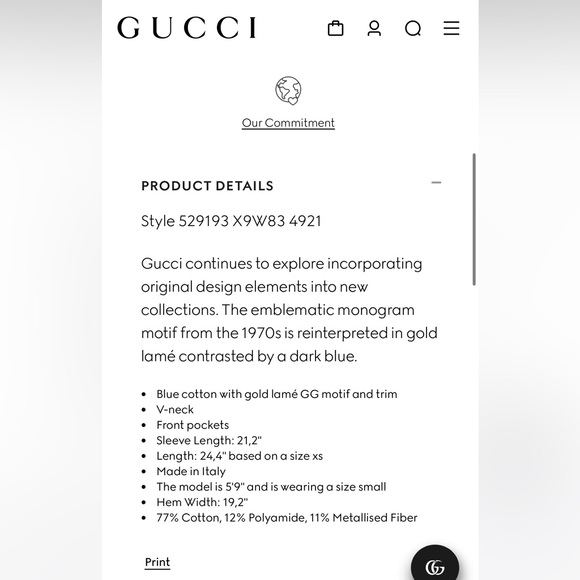 Gucci Cardigan Sz S - Picture 7 of 7